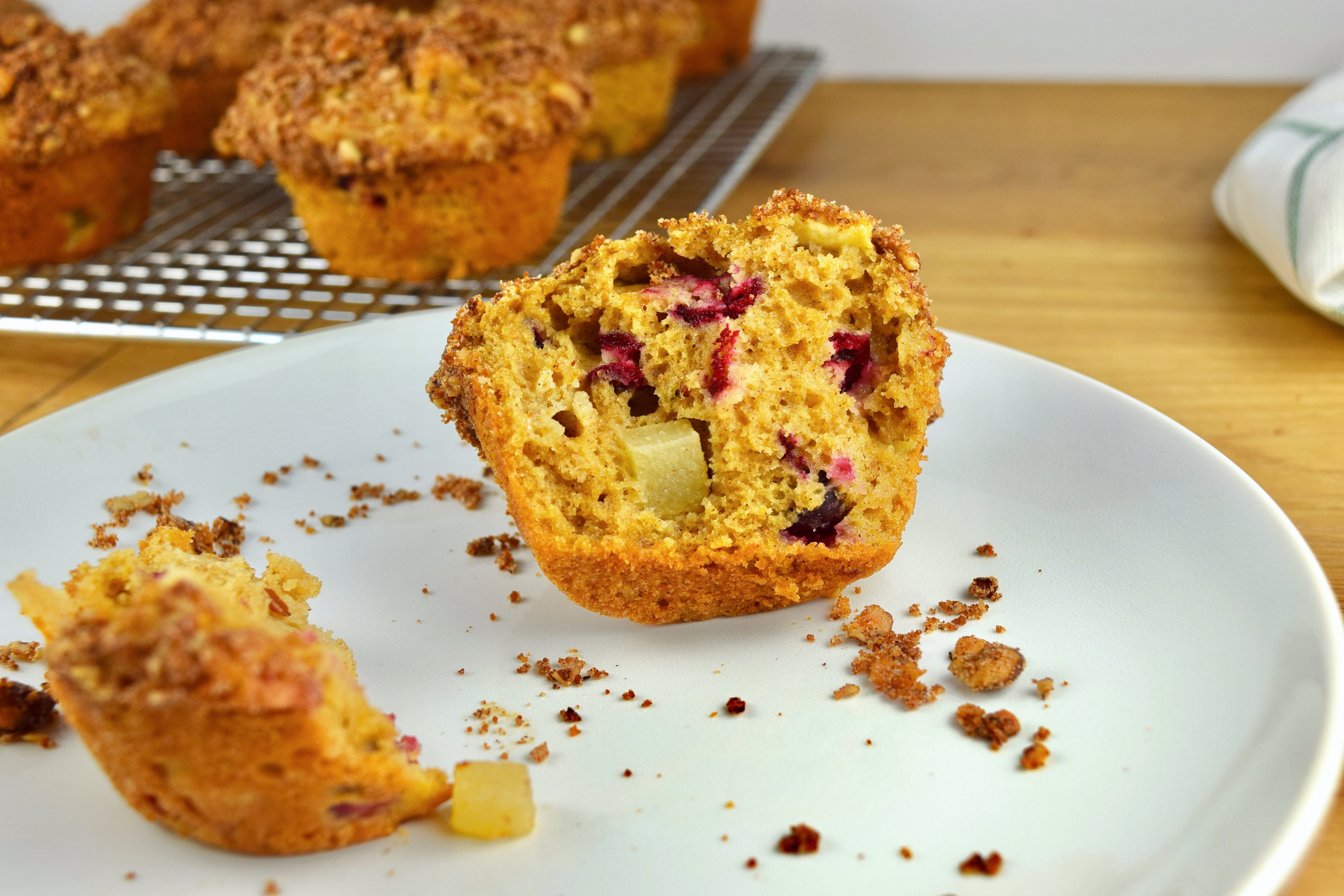 Apple Cranberry Streusel Muffins - Good Health Gourmet
