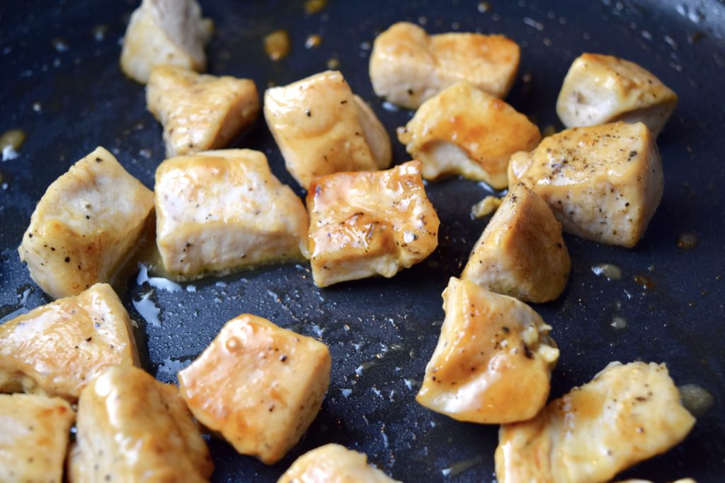 Browned Chicken Cubes for Chile Verde