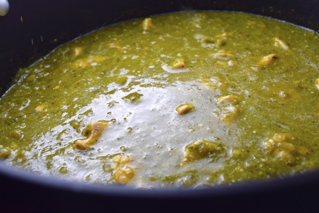 Chile Verde with Stock Added