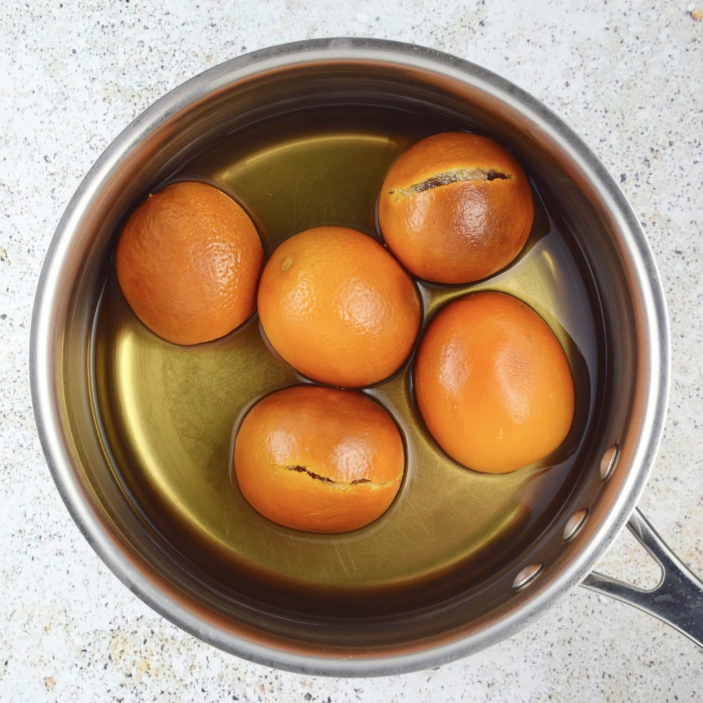 Boiled Whole Blood Oranges