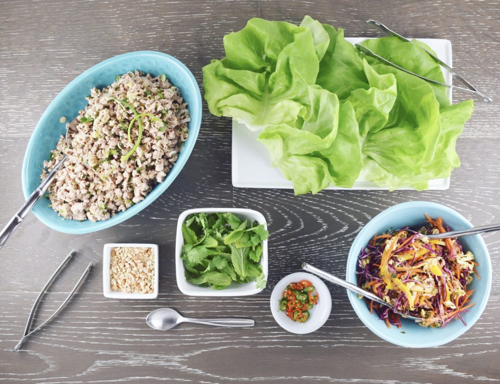 Turkey Larb with Fixings